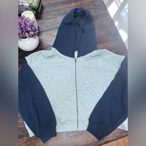 American Eagle Outfitters Blue and Gray Hoodie